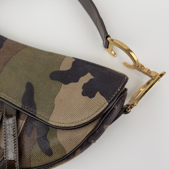 Vintage Dior camo print saddle bag regular size - Picture 12 of 13